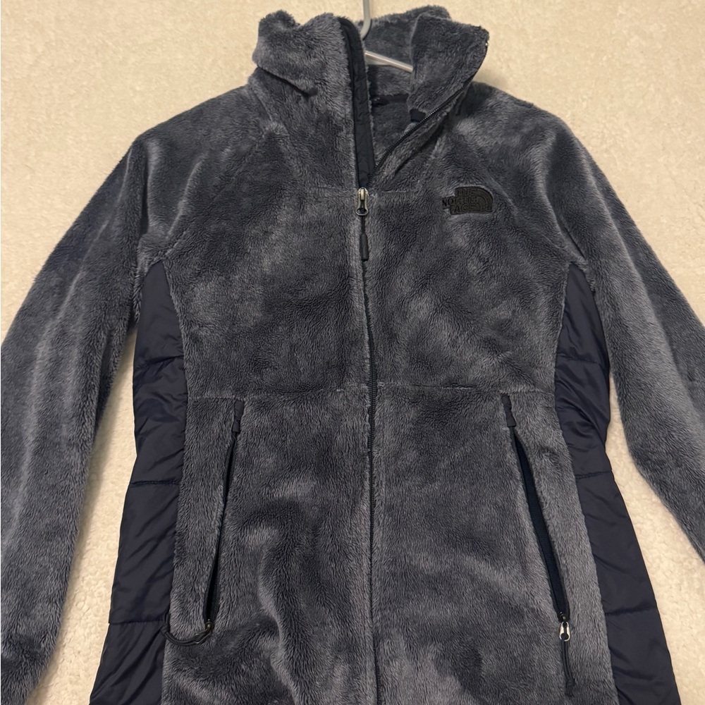 The North Face Gray Teddy Jacket Cozy Insulation
